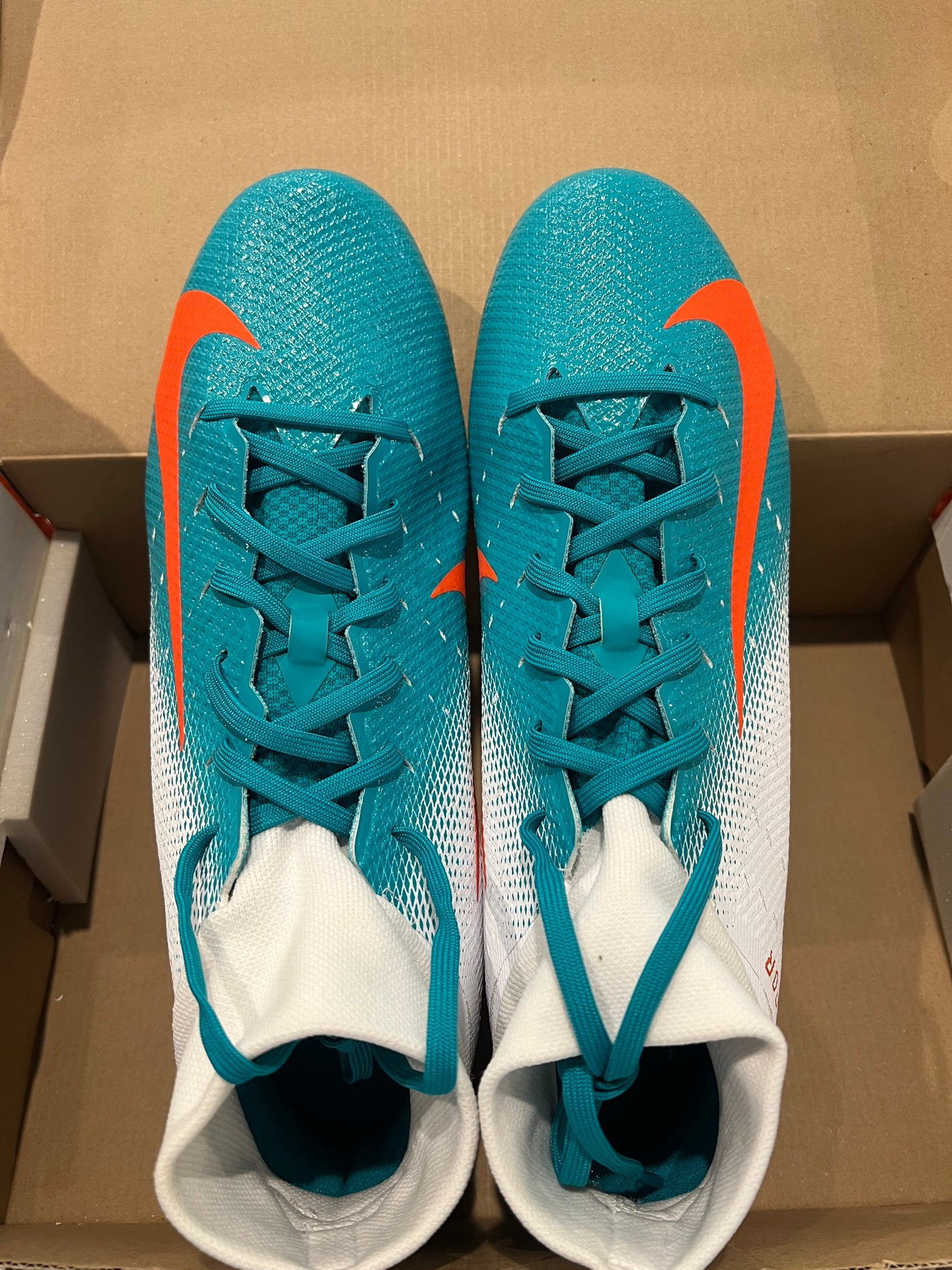 Nike Vapor Untouchable 3 Pro Teal Orange Miami Dolphins Mens Size 13 AO3021-103 Nike Vapor Untouchable Pro 3 Miami Dolphins Mens Size 13  main image 2