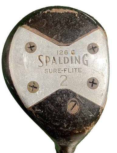 Spalding 2 Wood Sure-Flite 126C RH Men's Mercury TrueTemper Stiff Steel 41.75 In