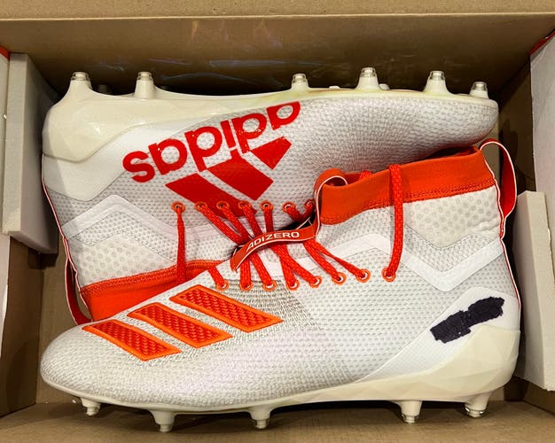 Men’s Size 12 Adidas Adizero 8.0 SK Football Cleats Orange/White NEW EG0859