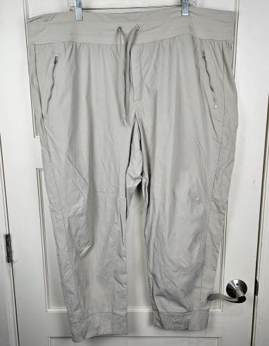 Athleta Trekkie North Jogger Pants Women's Size 24 Beige Elastic Waist Ripstop