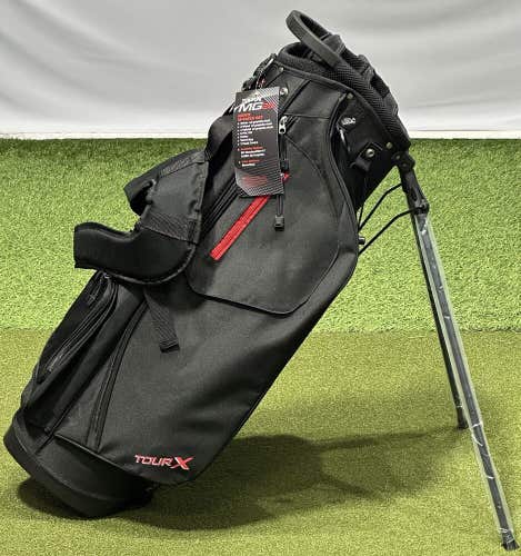 NEW Tour X MG28 Mens Carry Stand Golf Bag 6-Way Divider Color: BLACK/RED