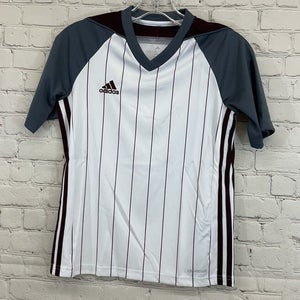 Adidas Youth Unisex MiTiro 17 BR6844 Size M White Gray Maroon Soccer Jersey NWT