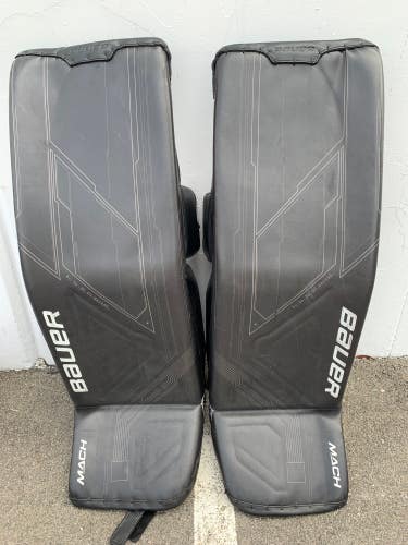 Black Used 36" Senior Bauer MACH Goalie Leg Pads