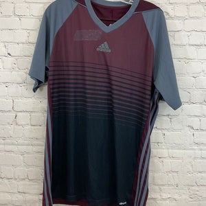 Adidas Youth Unisex MiTiro 17 BR6844 Maroon Gray Black SS Soccer Jersey NWT
