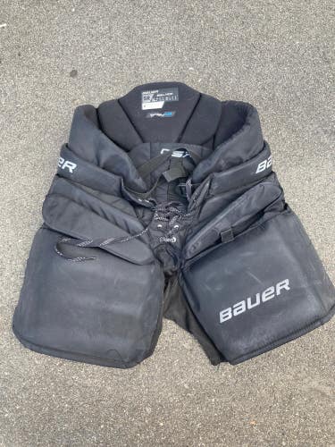 Black Used Senior Small Bauer GSX Hockey Goalie Pants