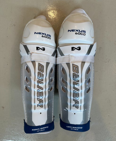 Used Senior Bauer Nexus 6000 14" Shin Pads