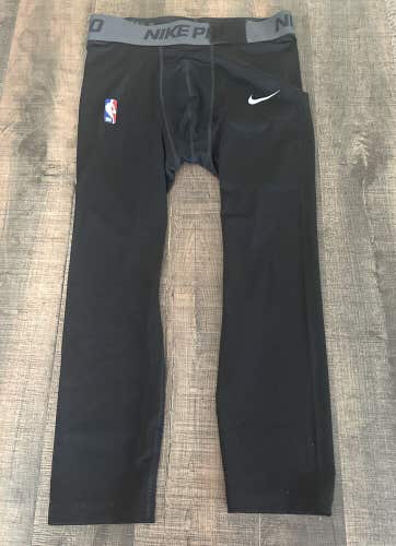 Nike Pro NBA Player Issued 3/4 Compression Tights Black Men's L Tall DN1547-010