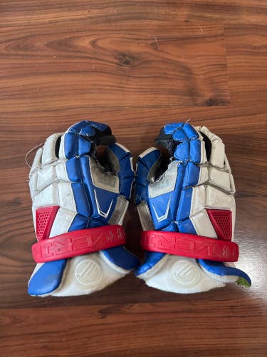 Used UMass Lowell Maverik M5 Lacrosse Gloves 13"