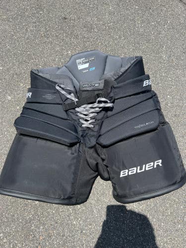 Black New Senior Medium Bauer Elite Hockey Goalie Pants