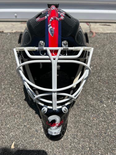Black Used Senior Custom Bauer Profile 950 Goalie Mask