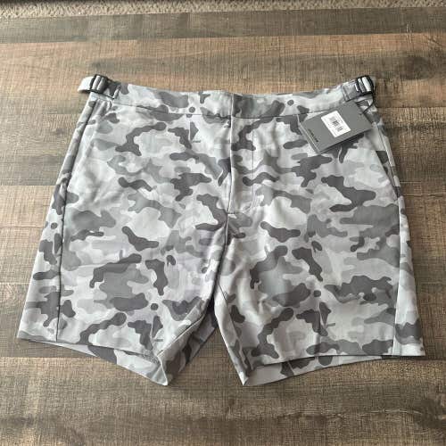 G/Fore Tech Tab 4-Way Stretch Grey Camo Shorts Mens 33 $175