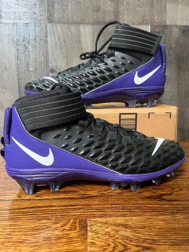 Nike Force Savage Pro 2 Football Cleats Men’s 13 Black Orchard Purple BV3969-003