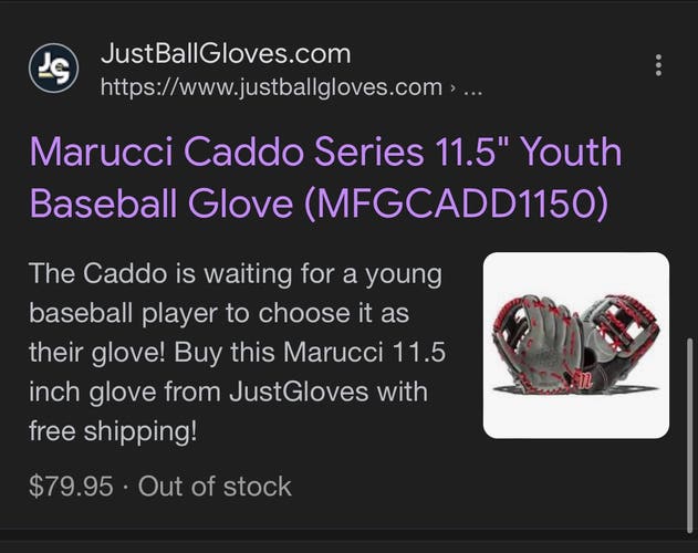 marucci caddo series glove