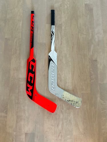 Youth Bauer Supreme and CCM Goalie Hockey Knee Hockey Stick