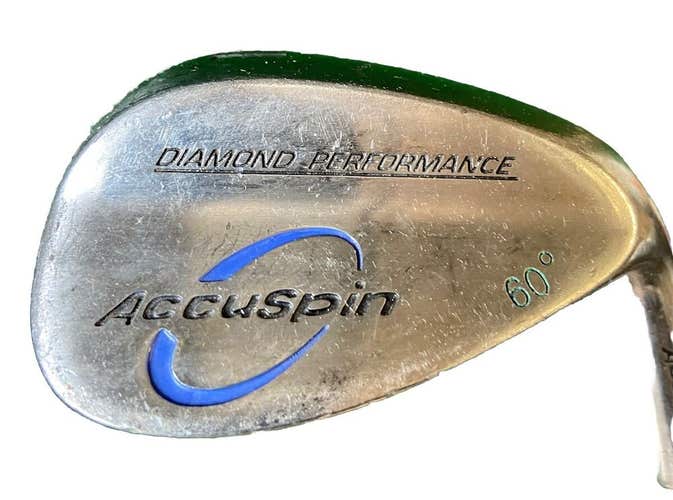 AccuSpin Golf Diamond Performance Lob Wedge 60* Stiff Steel 35" New Grip Men RH