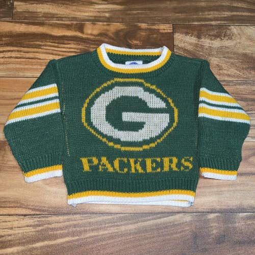 Vintage NFL Green Bay Packers Acrylic Sweater Toddler 12 Months Pullover Rare
