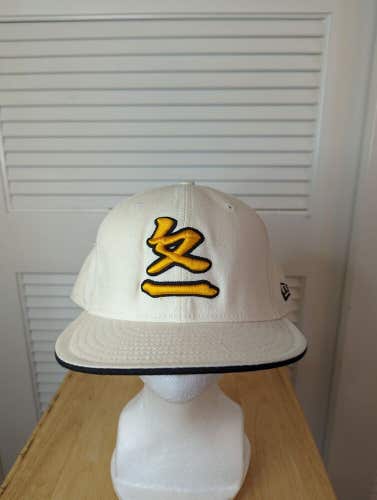 Vintage Pittsburgh Steelers Chinese Character New Era 59fifty 7 3/8 NFL