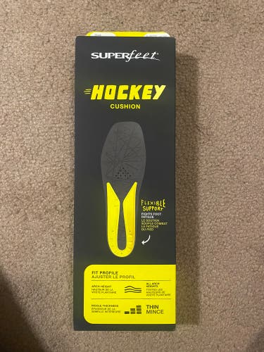 Brand New Superfeet Hockey Cushion Insoles Size 7-8