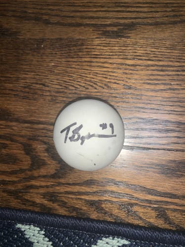 Trevor Baptiste signed lacrosse ball