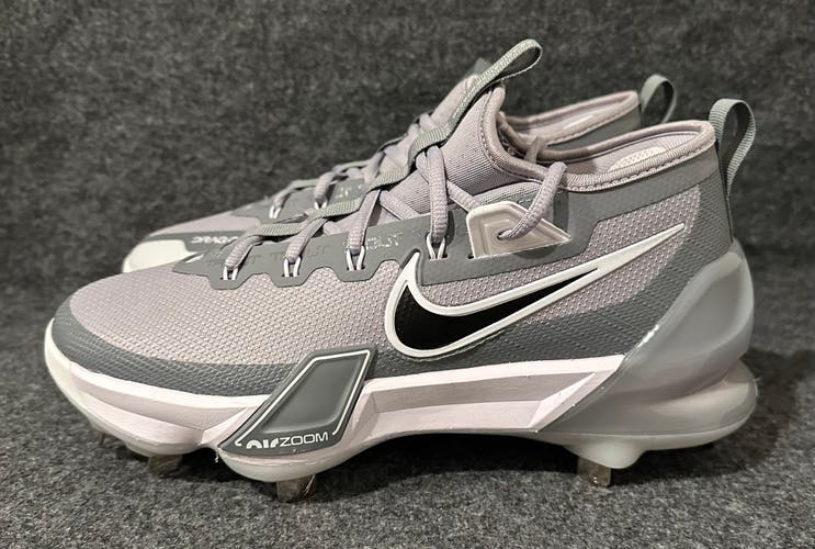 Men’s Nike Force Zoom Trout 9 Elite Baseball Cleats Grey White FB2906-002  Size 9