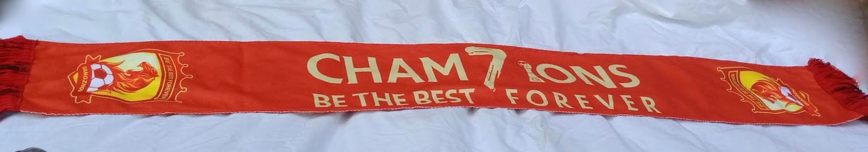 Vintage Guangzhou Football/Soccer Club Scarf Unisex Pre-Owned 59" x 7"