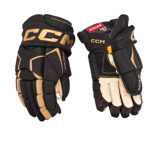 Black and Gold New CCM Tacks AS 580 Gloves Senior Size 15" Retail