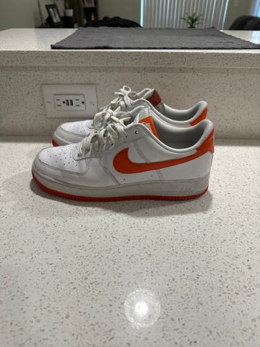 Nike Air Force 1’s White And Orange