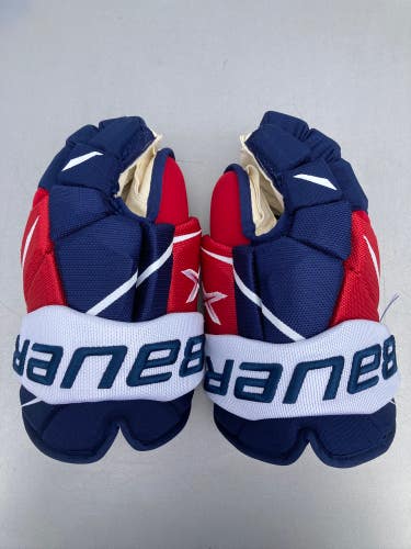 Blue Used Senior Washington Capitals Bauer Vapor X Gloves 13"