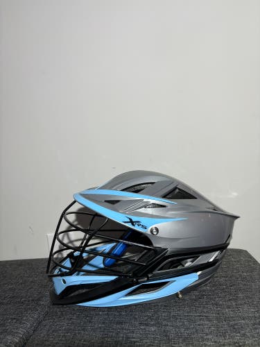 NEW CASCADE XRS HELMET GRAY UNC BLUE CHIN STRAP NOT INCLUDED