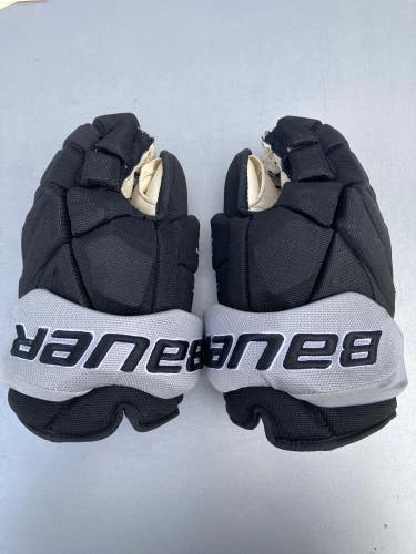 Black Used Senior Brendan Leipsic LA Kings Bauer Vapor 1X Gloves 13" Pro Stock