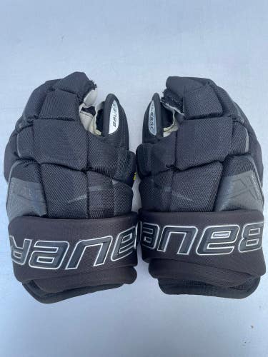 Black Used Senior Bauer Supreme Ultrasonic Gloves 13"