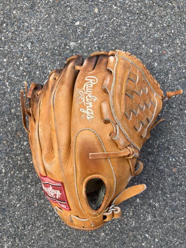 Brown Used Rawlings Highlight Series Right Hand Throw Pitcher's Baseball Glove