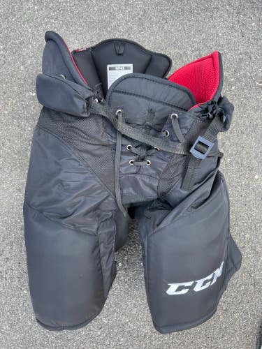Black Used Senior XL CCM HP45 Hockey Pants Pro Stock