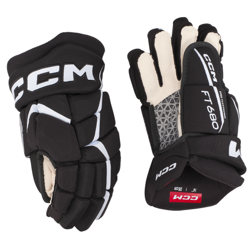 Black New CCM JetSpeed FT680 Gloves Senior Size 13" Retail