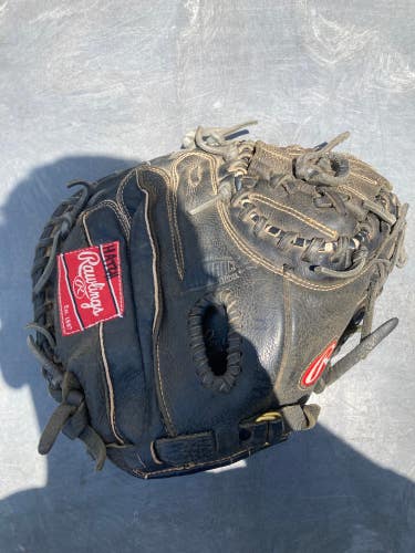 Black Used Rawlings Renegade Right Hand Throw Catcher's Baseball Glove 31.5"