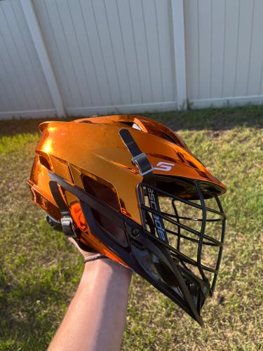 Orange chrome cascade S helmet