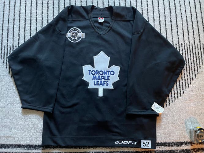 MiC Maple Leafs black Jofa jersey size 52 NWT