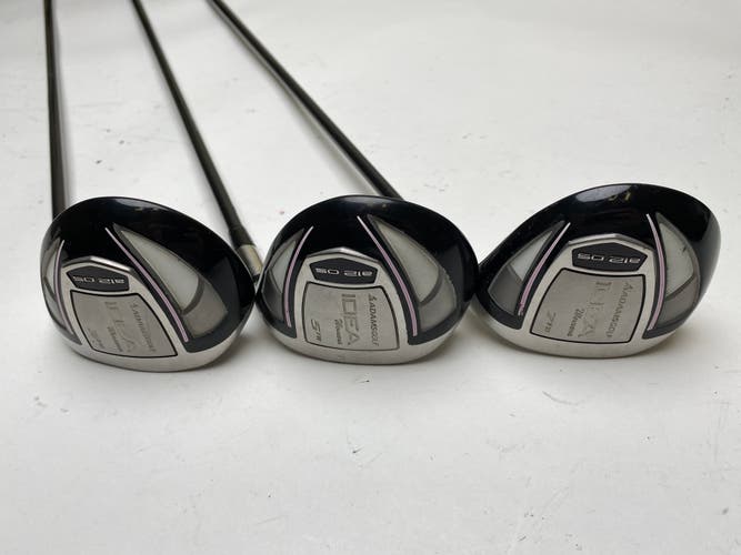 Adams Idea A12 OS Wood Set 3 5 7 | 15* 18* 21* UltraLite 45g Ladies Graphite RH