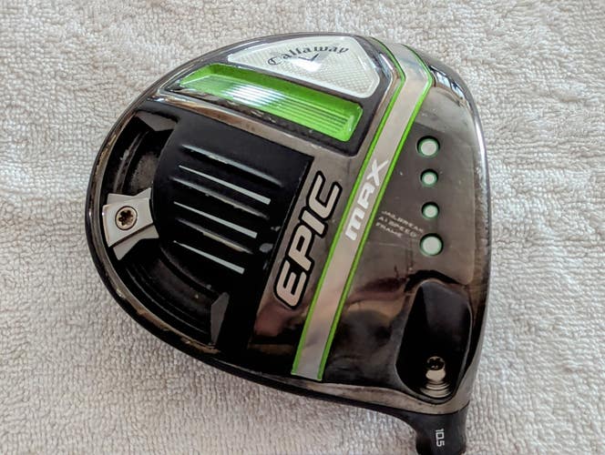 Callaway Epic Max Driver Head Only Right Handed 10.5 Loft With Adapter