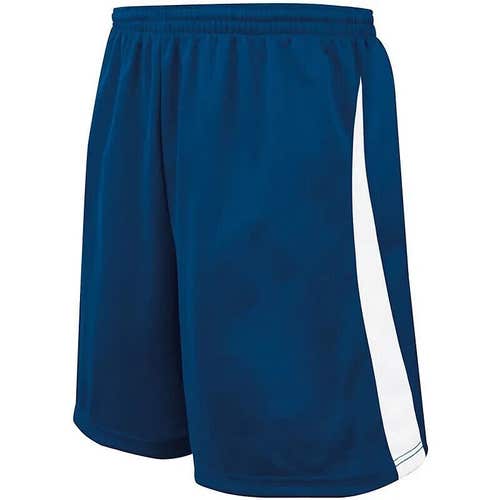 High Five Adult Unisex Albion 25380 Size Small Navy Blue White Soccer Shorts New