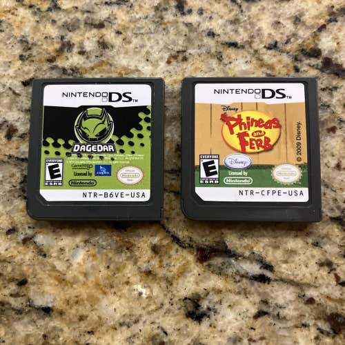 Phineas and Ferb + DaGeDar (Nintendo DS) Games Only - Tested