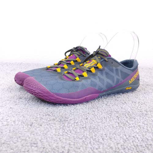 Merrell Womens Vapor Glove 3 Barefoot Sneakers Womens 9 Shoes Gray Purple J09674