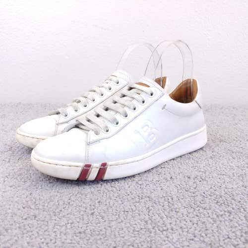 Bally Wivian Sneaker Womens 5.5 Shoes Low Top Lace Up White Leather Tennis Italy
