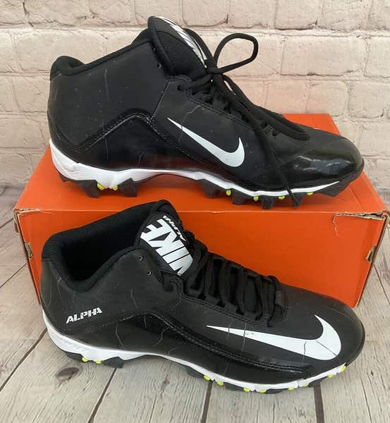 Nike Alpha Shark 2 3/4 Men's Football Cleats Black White