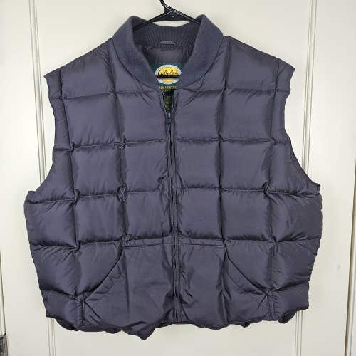 CABELAS Premier Northern Goose Down Puffer Vest 650 Mens Size: XL Gunmetal Gray