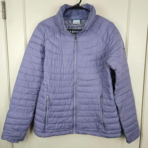 Columbia Omni Heat Puffer Jacket Womens Size: L Purple Full Zip Insulated