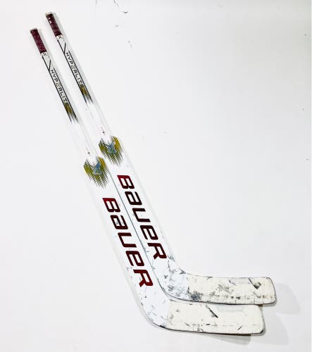 2 pack 26" Bauer Vapor Hyperlite 2 Goalie Stick (custom Maroon/Gold) Pro Stock - Regular (#1)