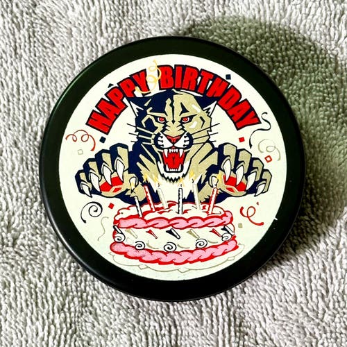 Vintage Florida Panthers “Happy Birthday” NHL Hockey Puck