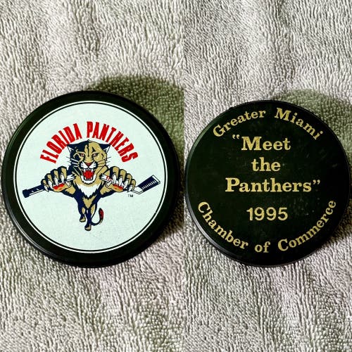 Vintage Florida Panthers 1995 “Meet the Panthers” NHL Hockey Puck