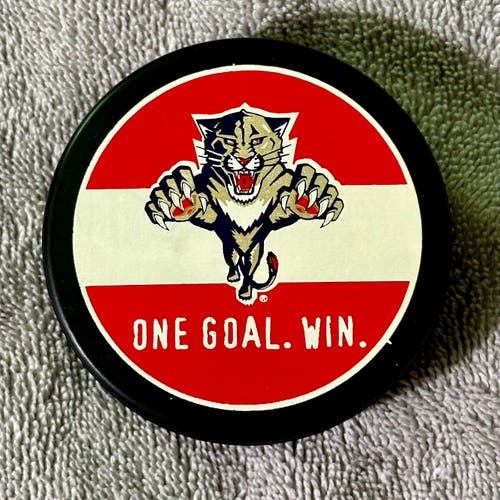 Florida Panthers NHL Hockey Puck - “One Goal. Win.”